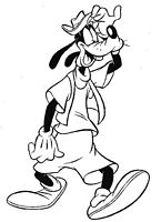 kolorowanki Goofy do wydruku malowanka Disney numer 68